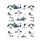 NoJo Super Soft Blue Green Tan White Mountain Watercolor Fitted Mini Crib Sheet Blue Green Tan White