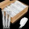 Tioncy 200 Pack Prepasted Disposable Toothbrushes Individual Wrapped Toothbrushes Soft Bristle Travel Toothbrush Single Use Wrapped for Hotel Camp Travel and Gift for The Homeless White