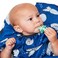 grabease Allover Waterproof Infant Feeding Smock Long Sleeve Bib for SelfFeeding Waterproof Protection Baby Bibs for Eating Machine Washable Navy