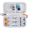 FBLFOBELI Hard Carrying Case Compatible with 2 Pack EpiPens or AuviQ AutoInjectors Epinephrine Pen Compact Medical Travel Case for Asthma Inhaler Orange