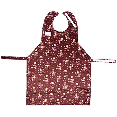 مريلة ومريلة كاملة التغطية من BIB-ON BIBON XL للأطفال الصغار من عمر 3 سنوات فما فوق، بتصميم كب كيك للبنات الصغيرات