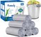 Hommaly 26 Gallon Grey Trash Bags 300 Count Waste Bag Can Liners Garbage Bags