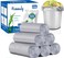 Hommaly 26 Gallon Grey Trash Bags 300 Count Waste Bag Can Liners Garbage Bags
