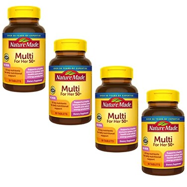 Nature Made Multi for Her 50 VitaminMineral Tablets 90 ea Pack of 4