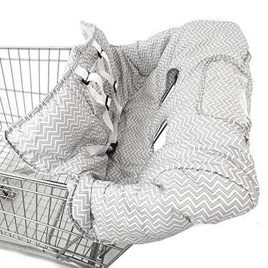 Kepler Brands Premium Shopping Cart Cover High Chair Cover Easy Install Harness System Soft Comfort Cushioning Universal Size Chevron