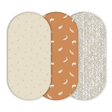 ملاءات سرير أطفال فاخرة من Yunioo، غطاء وسادة تغيير الحفاضات، وملاءات عربة الأطفال، متوافقة مع عربات 4moms وMamaroo وChicco وLullago وGraco Halo وUppababy، مصنوعة من قطن فائق النعومة 100%، مقاس 32×16، تصميم بوهو.