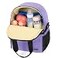 Teamoy Double Layer Breast Pump Tote Bag with Cooler Compartment Purple