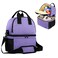 Teamoy Double Layer Breast Pump Tote Bag with Cooler Compartment Purple