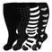 VOMFIT 4 Pairs Plus Size Compression Socks for Women Men Extra Wide Calf 2030 mmHg Knee High Support Compression Stockings for Circulation Swelling Nurses Travel Pregnancy Running