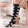 VOMFIT 4 Pairs Plus Size Compression Socks Wide Calf for Women Men