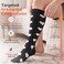 VOMFIT 4 Pairs Plus Size Compression Socks Wide Calf for Women Men