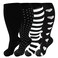 VOMFIT 4 Pairs Plus Size Compression Socks Wide Calf for Women Men
