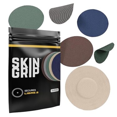 أغطية مستشعرات جهاز مراقبة الجلوكوز المستمر Skin Grip Freestyle Libre 2 Lingo CGM، لاصق مقاوم للماء والعرق، يدوم من 10 إلى 15 يومًا، شريط طبي مقطوع مسبقًا، عبوة من 20 قطعة، عبوة أساسية