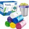 Hommaly 12 Gallon Multi Small Trash BagsGarbage Bag Bin Liners 5 Liters Bin Bags Wastebasket Bags for home office kitchen Trash CanBathroomBedroom 300 Counts 6 Color