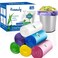 Hommaly 12 Gallon Multi Small Trash BagsGarbage Bag Bin Liners 5 Liters Bin Bags Wastebasket Bags for home office kitchen Trash CanBathroomBedroom 300 Counts 6 Color