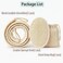 JouiiSiYa Natural Loofah Back Scrubber for Shower for Men and Women Exfoliating Loofah Sponge with Soap Saver 1Back1Pad1Bag