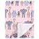 Hudson Baby Unisex Baby Plush Mink and Sherpa Blanket Pink Safari One Size