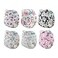 ALVA 6 Pack Cloth Diaper with 12 Inserts One Size Adjustable Washable Reusable Diaper Cover for Baby Girls and Boys
