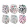 ALVA 6 Pack Cloth Diaper with 12 Inserts One Size Adjustable Washable Reusable Diaper Cover for Baby Girls and Boys