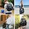 MOMINSIDE Diaper Bag Backpack with 14 Pockets Leather Baby Bag paaleras para bebe Baby Registry 4 Insulated Pockets Changing Pad Stroller Straps Black