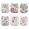 Babygoal Cloth Diaper Cover for GirlsBaby Adjustable Reusable Covers for Fitted Diapers and Prefolds 6pcs Baby Clothes CoversOne Wet Bag 6DCF04