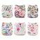 Babygoal Cloth Diaper Cover for GirlsBaby Adjustable Reusable Covers for Fitted Diapers and Prefolds 6pcs Baby Clothes CoversOne Wet Bag 6DCF04
