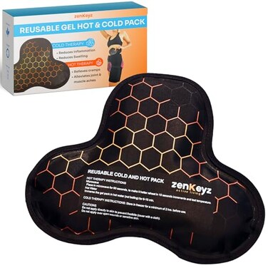 ZENKEYZ Reusable Gel Shoulder Ice Pack 8x10 in Black