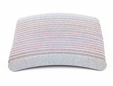 Yueton 20pcs 100180 Grit Curve Double Sided Zebra File Emery Board Nail Files