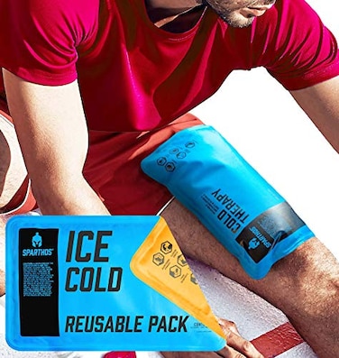 Sparthos Ice Packs for Injuries Reusable Soft Gel Hot Cold Icepack Medical First Aid Pain Relief Flexible Pack Instant Icing Compress Therapy Fits Knee Shoulder Elbow Medium Pack of 1