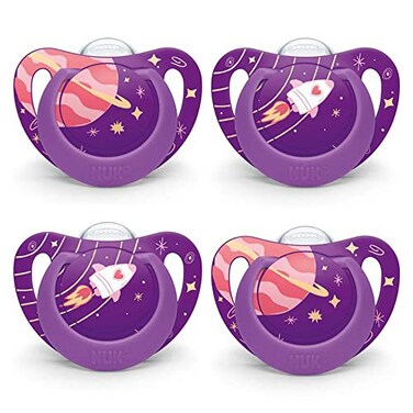 Nuk Orthodontic Pacifier Space Girl 618 Months 4pk