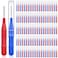 ROADPLUM 120Pcs Interdental Brushes 2 Sizes 360 Bendable Soft Bristles Braces Brush Dental Brushes Between Teeth Gum Interdental Brushes for Gum Braces Oral Teeth Cleaning Tool