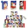 Iconikal 20Pack Christmas Gift Bags Small 4x6x25Inch Snowman Santa Reindeer Ribbon Handles
