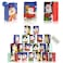 Iconikal 20Pack Christmas Gift Bags Small 4x6x25Inch Snowman Santa Reindeer Ribbon Handles