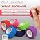 Ever Ready First Aid Self Adherent Cohesive Wrap Bandages for First Aid Sprains Swelling Sports Pets Rainbow Colors 1 x 5 Yards 30 Count