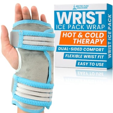 ضمادة معصم Arctic Flex للعلاج بالثلج والحرارة، دعامة لليد، جل ناعم لتخفيف الألم، التهاب المفاصل الروماتويدي، جراحة، تورم، التواءات، أشرطة قابلة للتعديل للتدفئة أو التبريد والضغط