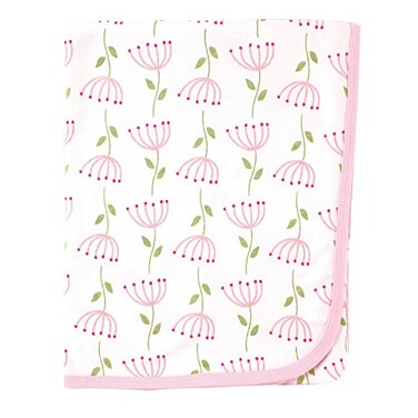 Touched by Nature Unisex Baby Organic Cotton Swaddle Receiving and Multipurpose Blanket Flower One Size