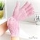 Temple Spring Shower Gloves Exfoliating for Women Natural Textured Rayon Bamboo Exfoliating Glove with Thicker Weave for Deep Cleansing Dead Skin Removal Smooth Radiant Skin 1 Pair Pink
