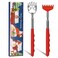 YIMICOO Stocking Stuffers for Men 2 Pack Extendable Back Scratcher Christmas Gifts for Men Santas Claws Telescopic Back Scratchers with Christmas Gift Box Red Massage Tool for Back with Rubber Handles