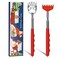 YIMICOO Stocking Stuffers for Men 2 Pack Extendable Back Scratcher Christmas Gifts for Men Santas Claws Telescopic Back Scratchers with Christmas Gift Box Red Massage Tool for Back with Rubber Handles