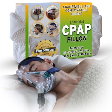 وسادة EnduriMed CPAP للنوم على الجانب، وسائد CPAP قابلة للتعديل مصنوعة من إسفنج الذاكرة، مناسبة لمن ينامون على الجانب أو الظهر، لتحسين جودة النوم مع جهاز CPAP.