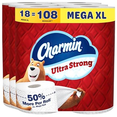 Charmin Ultra Strong Toilet Paper 18 Mega XL 108 Regular