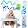 Brilli Baby Cup Catcher Patented Safety Tether Strap Attach Sippy Cups Bottles Pacifiers More to Stroller High Chair Car Seat Made in USA Food Grade Dishwasher Safe AquaNavy