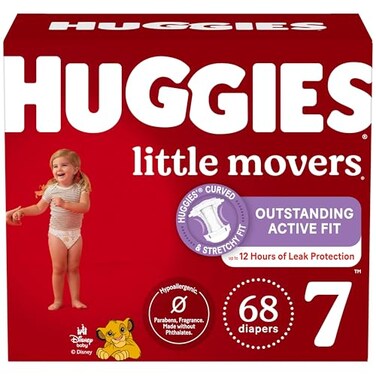 Huggies Size 7 Diapers Little Movers Baby Diapers Size 7 41 lbs 68 Count Packaging May Vary