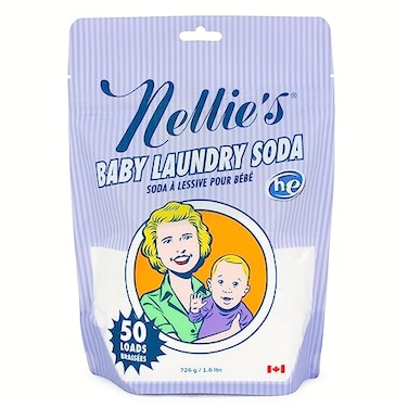 Nellie's Nellies Baby Laundry Soda Fragrance Free منظفات الغسيل 50 حمولة