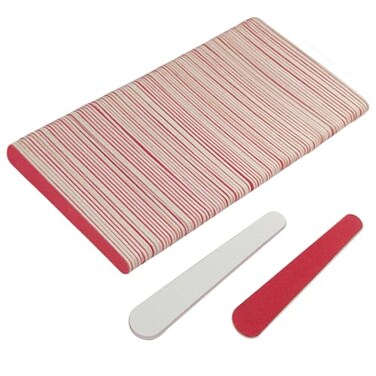 AhaTopia mini Nail Files 100 Pack 180240 Grit Wooden Emery Board Nail File Double Sided Small Wood Emory Fingernail Files for Natural Nails Professional Reusable Manicure Pedicure