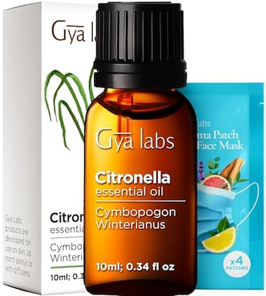 Gya Labs 100 Pure Citronella Essential Oil 034 Fl Oz Citronella Oil for Hair Skin Diffuser Aromatherapy DIY Candle Making Scent