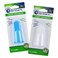 Baby Buddy Brilliant Baby Finger Toothbrush Silicone Gum Massager and Teether Brush for InfantToddler 3 Months Old and Up BlueClear 2 Count