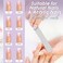 SALVMARY Professional Disposable Zebra Nail Files 100180 Grit 5 Double Sided Emery Board Manicure Pedicure Tools 100Pcs