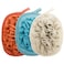 Amariver 3 Pack Body Sponge Brushes Pouf Mesh Brush Shower Glove with Flower Bath Ball