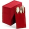 Servietto 50Pack Disposable LinenFeel Dinner Napkins With Builtin Flatware Pocket RED Prefolded Cloth Like Paper Napkins For Christmas Wedding Dinner Or Party